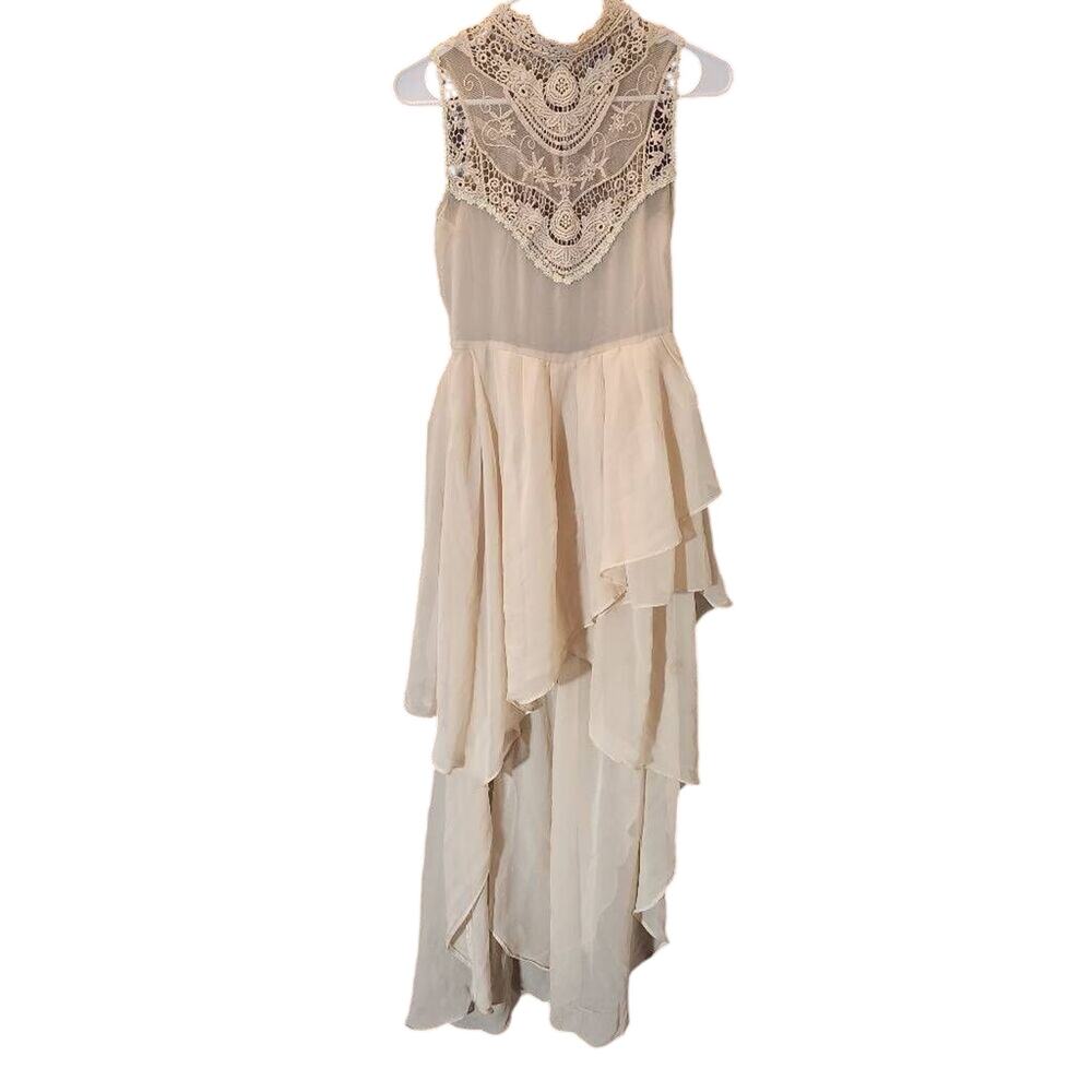 Peach Brand transparent high-necked dress Size Small